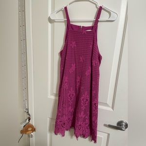 Dark pink lace dress